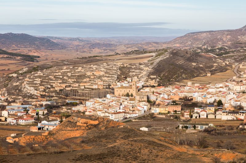 Vista de la localidad de Deza, Soria, posible emplazamiento de la ciudad celtíbera de Titiakos