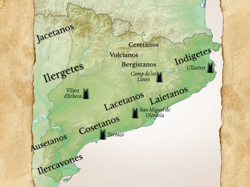 Mapa iberos Cataluña noroeste