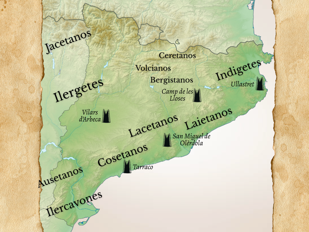 Mapa de los pueblos iberos del Noroeste. Aparecen indicados los principales yacimientos descritos en el artículo.